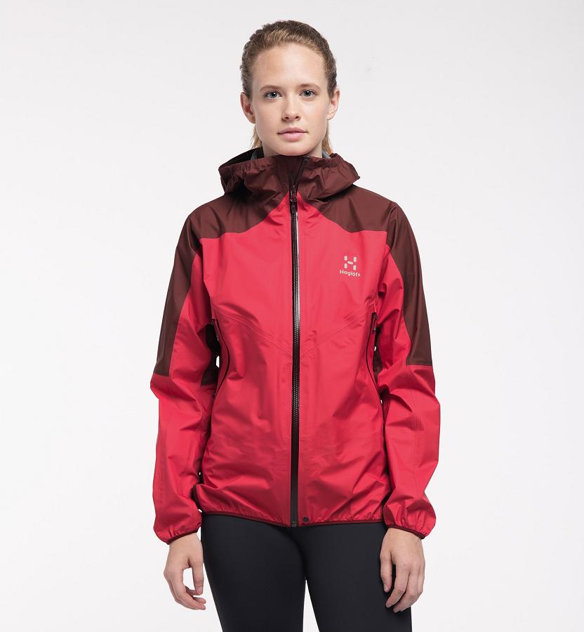 Haglöfs L.I.M Comp Waterproof Jacket Red For Womens EBFNT2367 Australia